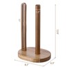 MyGift Premium Acacia Solid Wood Countertop Paper Towel Roll Stand