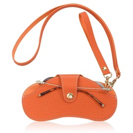 Generic Glasses Case Holder Portable Slim Sunglasses Pouch Soft Eyeglasses Bag Eyewear Sleeve for Women Men (Orange)