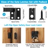 Door Bolt Stainless Steel, 2 in 1 Bolt Sliding Bolt