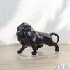Wisifayardin Abstract Geometric Lion Sculpture, Resin Animal Figurine for Coffee