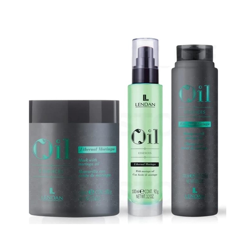 Kit Lendan Tratamiento Moringa Shampoo 300 ml + Aceite +