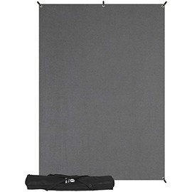 Westcott X-Drop Wrinkle-Resistant Photography Backdrop - Neutral Gray Kit (5' x 7') Quick Assemble, Portable Background for Portraits and Headshots