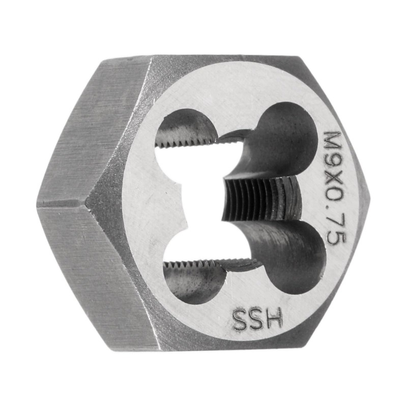 sourcing map Hex Threading Die M9 x 0.75 Metric Thread