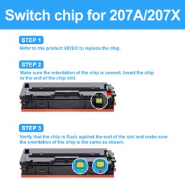 LCL Compatible Toner Cartridge 207A 207X W2210A W2210X (Without CHIP) Replacement for HP Color LaserJet Pro M255dw M255nw M282nw M283cdw M283fdw M283fdn Printer (1PK Black)
