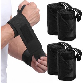 2 Pares Muñequeras Gym, Muñequeras Crossfit Deportivas para Hombres y Mujeres, Protexe os Pulsos, Adecuado para Entrenamiento, Gimnasio, Levantamento de Peso, etc.