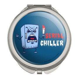 Serial Chiller Fridge Killer Funny Humor Compact Travel Purse Handbag Makeup Mirror