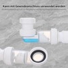 1 1/4 Inch Space-Saving Siphon - Odour-Proof Adjustable Siphon Sink