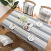 Cotton Linen Sewing Tassel Tablecloth Striped Tri-Colour Rectangular Tablecloth for