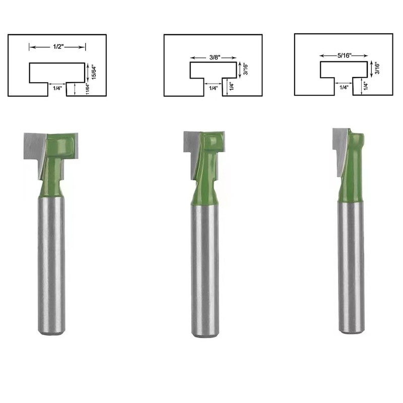 TOTOWOOD Keyhole Router Bits Set, 1/4" Shank Router Bit Set