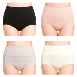 cauniss Cotton Panties High Waisted C Section Recovery Postpartum Soft Full Coverage Underwear for Women(7 Pack) (multicolor, X-Large)