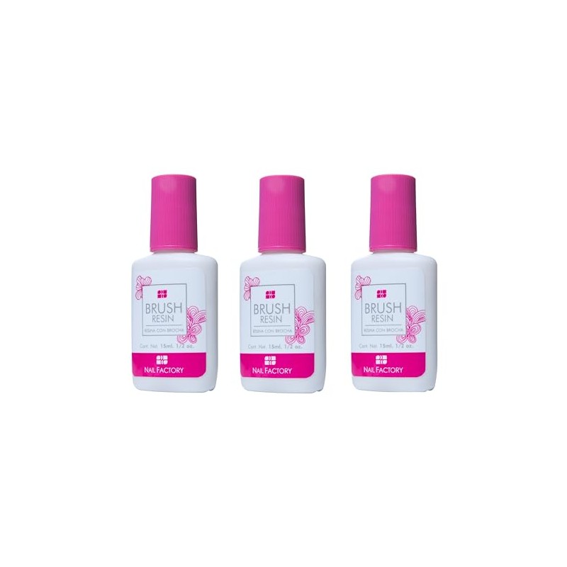 NAIL FACTORY - RESINA DE BROCHA PARA UÑAS Brush Resin.