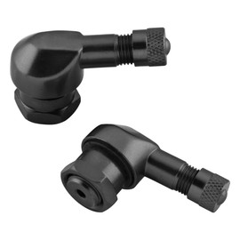 Flaconi Motorcycle Tyre Valve, Motorcycle Tyre Valve, Motorcycle Aluminium Angle Valve, Motorcycle Valve 90 Degree, Angle Valve, Motorcycle Tyre Valves, for Cars, Motorcycles, Truck Trailers, Leisure Vehicles (Black)