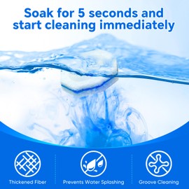 2X Cleaning Power Upgrade Formula Toilet Wand Refills, Fits for Clorox Wand, 50 Count Disposable Toilet Bowl Wand Refills - No Falling Apart, Fits Most Brand Toilet Brushes for Bathroom Cleaning