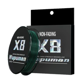 WUPUMAN Braided Fishing Line Non-Fading Super 100% PE Moss Green
