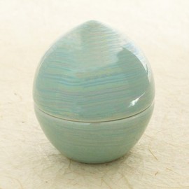 Mini Cremation Urn, Rainbow, Pearl and Rainbow Tadpole [Height 6 cm X Diameter 5.3 cm] ◆ Minutes Urn, Urn, Remains Container, Treasure Case ◆ Hand 供養 [Stone Say Warranty]