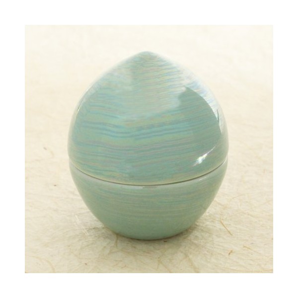 Mini Cremation Urn, Rainbow, Pearl and Rainbow Tadpole [Height 6 cm X Diameter 5.3 cm] ◆ Minutes Urn, Urn, Remains Container, Treasure Case ◆ Hand 供養 [Stone Say Warranty]