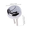 WOONEKY Toilet Dual Flush Push Button Cistern Lid Replacement Compatible