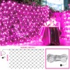 JMEXSUSS 200 LED Pink Net Lights Outdoor, 8 Modes 9.8ft