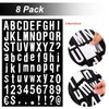 8 Sheets Self-Adhesive Vinyl Letters Numbers Kit, Mailbox Numbers Sticker
