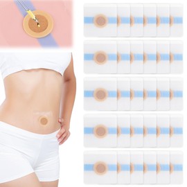 Gosknor 30stk Rizinusöl Pflaster für den Bauchnabel, 7x7 cm Selbstklebendes Rizinusöl-Wickelpad Hochsaugfähig Organische Abdeckung Kompressenpflaster Auslaufsicher Hautfreundlich