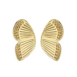 Butterfly Wings Stud Earrings for Women Teen Girls, 14K Gold Plated Butterfly Earrings Minimalist Lightweight Butterfly Cartilage Earrings Silver Rose Gold Tiny Butterfly Wings Earrings Dainty