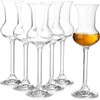 Crystalex Grappa Wine Glasses Set Of 6, Stemmed Crystal Red