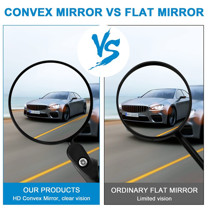Accmor 2pcs Bike Mirror, Bar End Bicycle Riding Rearview Mirrors