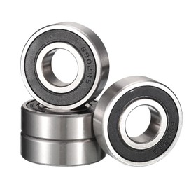 HiPicco 6902-2RS Deep Groove Bearings, ID 15mm x OD 28mm x Width 7mm Double Rubber Sealed Ball Bearings, Pre-Lubricated (GCr15) Chrome Steel 4pcs