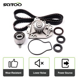 SCITOO WP4009 WP135-1400 14516-P2A-J00 TS26184 ITM184 TBK184 WPHO009 135-1400 14400-P7J-004 14510-P30-003 0-P75-003 Engine Timing Belt Kit Fits for 96-01 for Acura Integra 97-01 for Honda CR-V