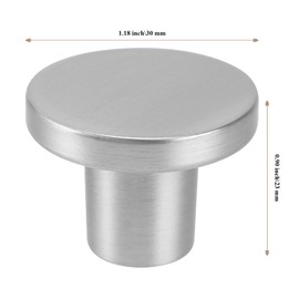 JIAYUET 12 Pack Round Silver Cabinet Knobs,Kitchen Round Door Knobs for Cupboard Drawer,30mm x 23mm