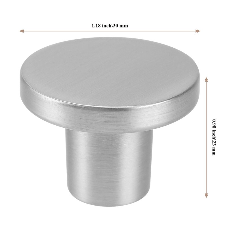 JIAYUET 12 Pack Round Silver Cabinet Knobs,Kitchen Round Door Knobs