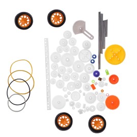 78 Pieces Plastic Gear Kit, Mini Electric Hobby Transmission Pulley Pulley Pulley Rack Parts Set for DIY Robot Smart Car Model Gear Accessories