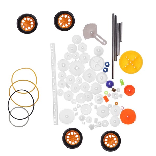 78 Pieces Plastic Gear Kit, Mini Electric Hobby Transmission Pulley