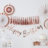 Ginger Ray Rose Gold Foiled Party Paper Cups Tableware -