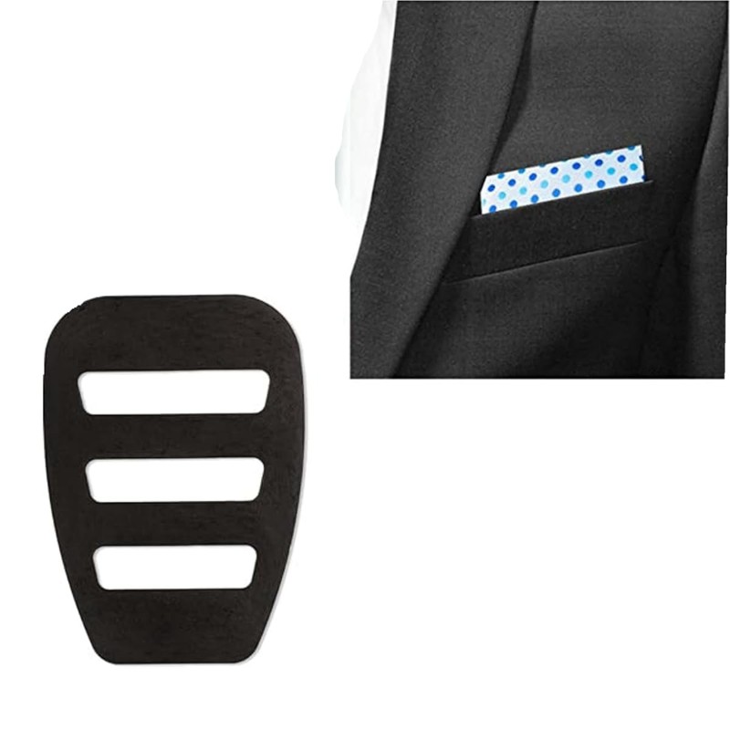 BOBOZHONG Pocket Square Holder,2 Pack Men Handkerchief Holder Assorted for