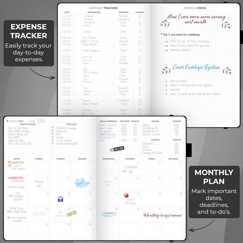 Clever Fox Budget Planner - Expense Tracker Notebook. Monthly Budgeting