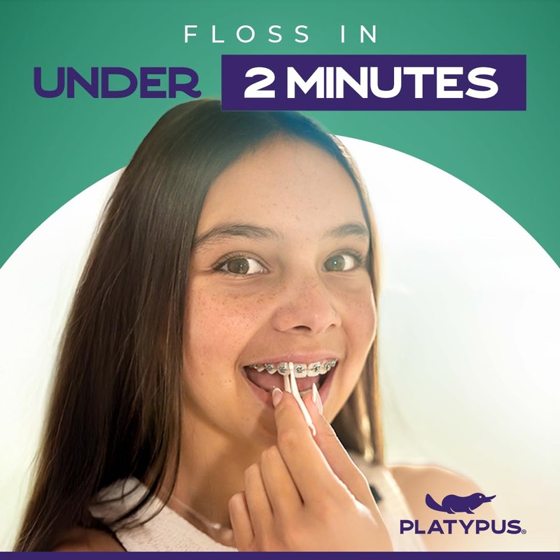 Platypus Orthodontic Flossers for Braces Family Pak - Unique Structure