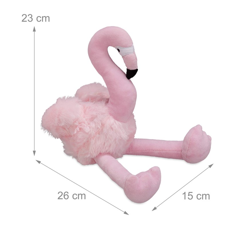Relaxdays Flamingo Fabric Door Stop 23cm High Heavy Floor Indoor