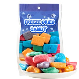 Freeze Dried Airheads Air Taffy Candy Assorted Fruit Flavours Watermelon Cherry Blue Raspberry Orange Grape White Mystery Snack Treat Candies Intense Flavor Cut Bite Size Pieces