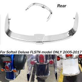 Unbranded ABS Rear Fender Mudguard Tip Trim Fit For Harley Softail Deluxe FLSTN 2005-2017