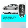 Remote2program 2PCS Simple Key Keyless Entry Remote Control Replacement for