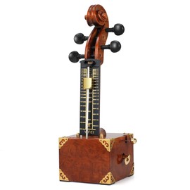Handcrafted Solid Wood Metronome - Vintage Violin-Inspired Design with Gold Accents, Precision Mechanical Movement & Luxe Violin-Maker Finish, Artisan Crafted for Musicians, Teachers & Collectors