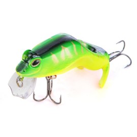 Cabo Diving Hard Plastic Frog Lure Fishing Bait, Dark Green
