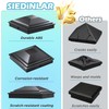 SIEDiNLAR 4x4 Post Caps Black 6 Pack, Fence Post Covers