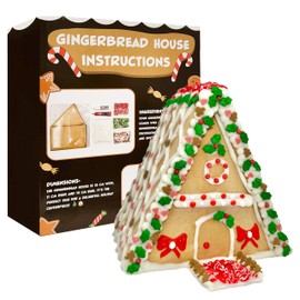 Gingerbread Cookie House Kit - 1.6 Lbs - Easy to Decorate - Includes Everything Needed to Assemble and Decorate Christmas Holiday Cookie House -Large Size