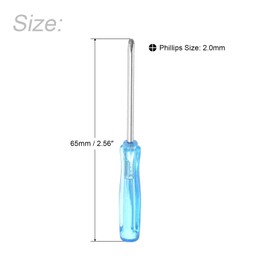 sourcing map Mini Phillips Screwdriver, 2.0mm Cross Head 65mm Length for Small Appliances Repair, 10 Pcs