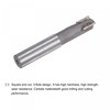 sourcing map Square Nose End Mill, 14mm Cutting Dia Tungsten