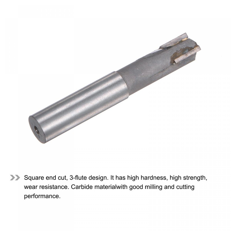 sourcing map Square Nose End Mill, 14mm Cutting Dia Tungsten