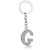 BESPMOSP A-Z Letter Keychain Keyring Crystal Shiny Family Best Friend