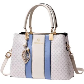 Quntum A.E Women's Shoulder Bag, Handbag, PU Leather Bag, Crossbody Bag, 2-Way Work Commute, School, Party, After-party, Casual, Work, B Blue